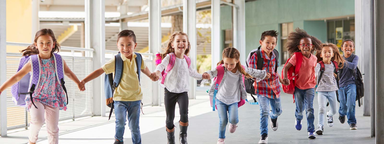 Kids holding hands